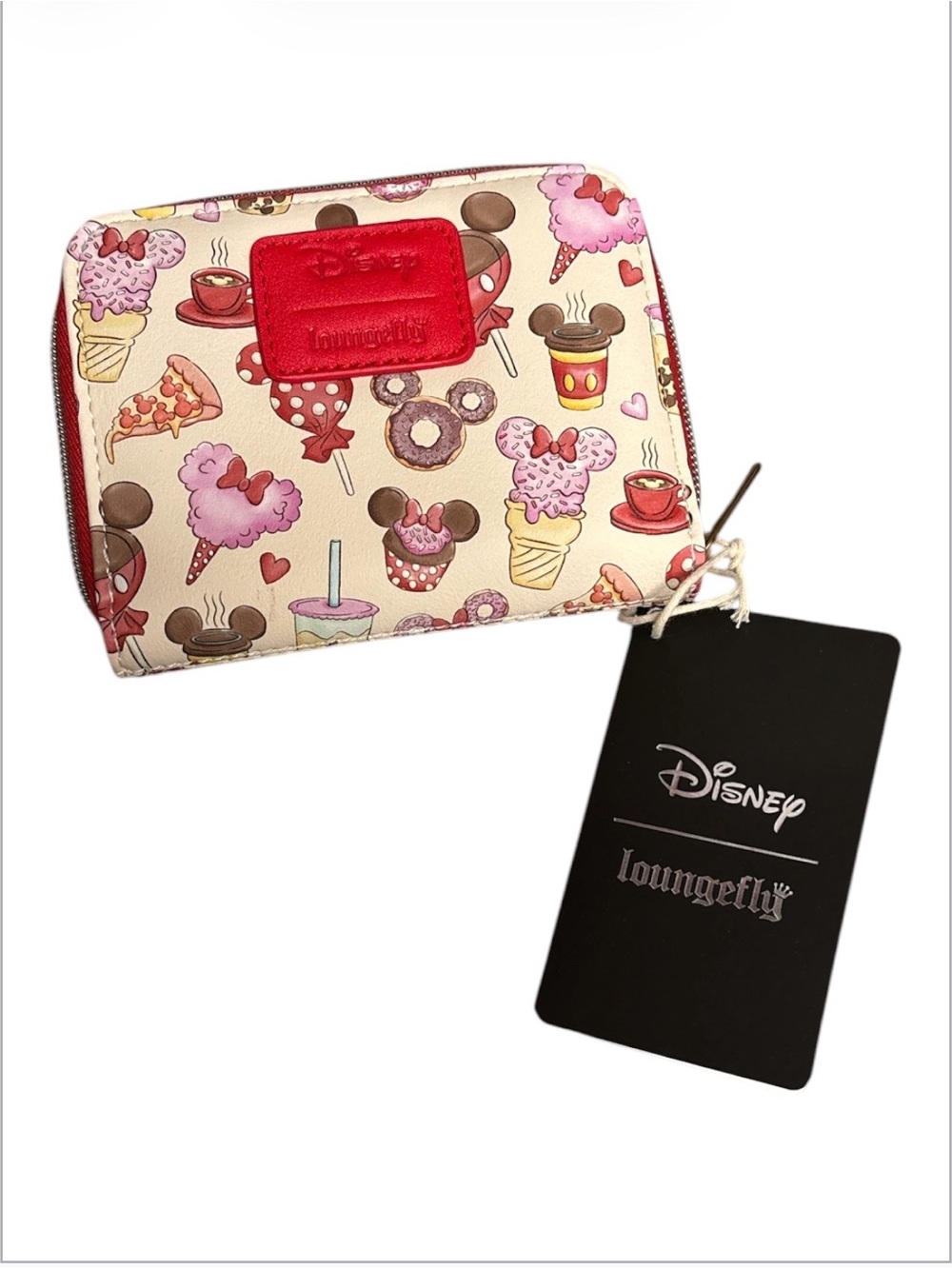 Loungefly Disney Mickey & Minnie Mouse Sweet Treats Mini Zipper Wallet